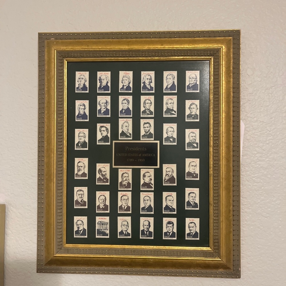 US,22cent United States of America 1789-1969 stamp framing